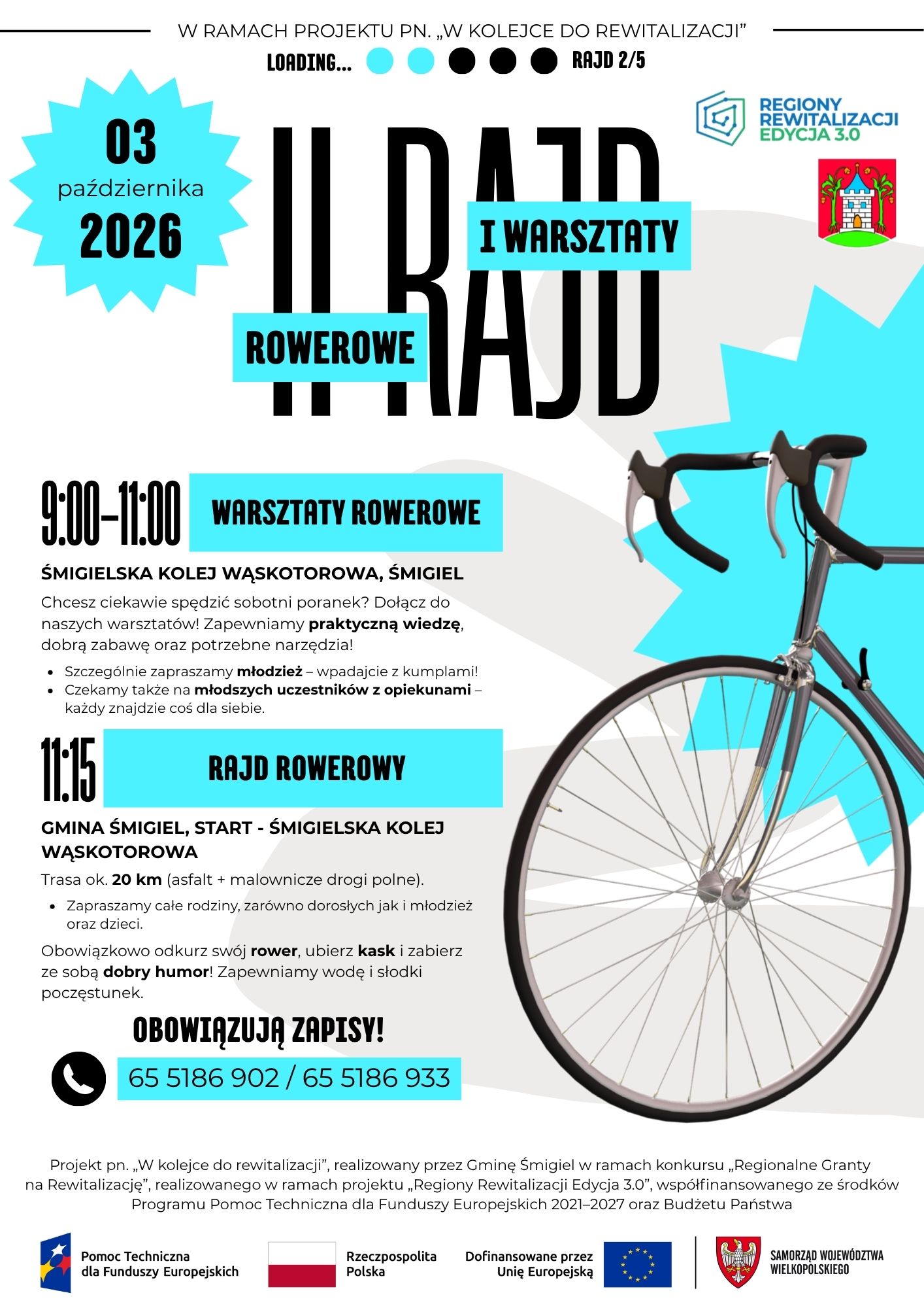 Zachęcamy do udziału w&nbsp;warsztatach rowerowych i&nbsp;rajdzie 