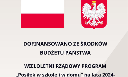 Plakat aktualizacja Posiłek z szkole i w domu