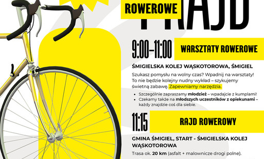 plakat warsztaty rowerowe i rajd