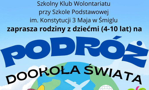 Plakat podróż dookoła świata Śmigiel